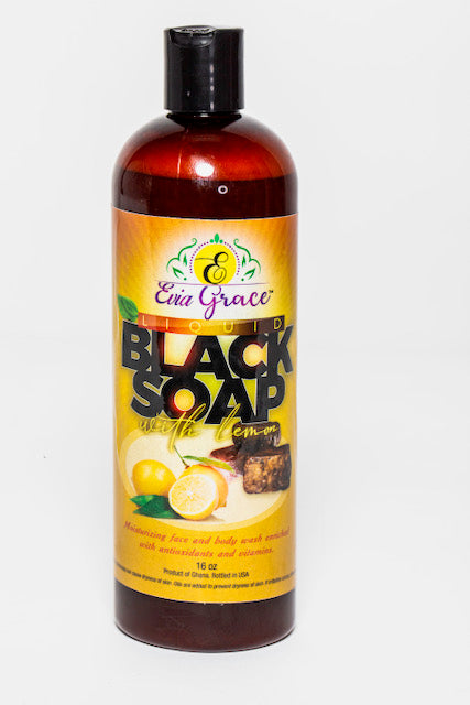 Liquid Black soap facial/body wash with Lemon