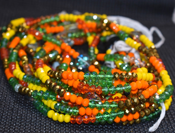 African waist beads Multi colored